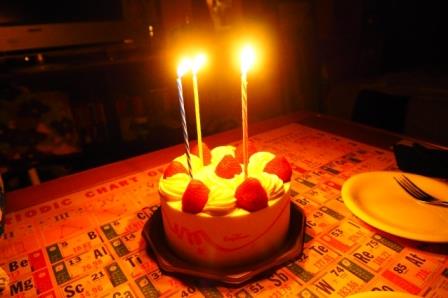 誕生日サプライズケーキのタイミング